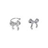 Pendientes de lazo para mujer, otoño e invierno 2024, nueva moda, estilo frío, elegantes, diseño de nicho