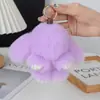Adorno Colgante de Peluche Imitación Piel de Conejo Lindo Conejo Llavero para Coche Accesorio Colgante de Muñeco de Conejo de Orejas Caídas