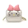 Bolsa de ombro fofa estilo cartoon japonês, bolsa transversal mini com laço da moda, bolsa feminina de corrente para exportação transfronteiriça
