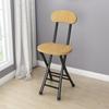 Silla Plegable Directa de Fábrica Silla de Comedor para el Hogar Silla Simple Silla de Ocio con Respaldo Taburete para Dormitorio Taburete Redondo Portátil para Adultos