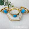 Pulsera turquesa nueva pulsera turquesa nueva retención de color galvanoplastia punto hecho a mano diamante artesanía recursos transfronterizos recomendar