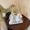 Bolsa Tote de Lona Simples e Macia Estilo Coreano para Mulheres, Bolsa de Ombro Estampada de Grande Capacidade, Bolsa Casual Versátil para o Dia a Dia e para Carregar sob o Braço