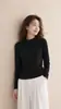 Top Base Camada Acetato Lã Feminino Outono Inverno Novo Estilo Tencel Lyocell Gola Meia Alta Casual para o Trabalho Modelador Quente