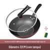 Wok de Cristal Diamante Daifa para Cozinha Doméstica Antiaderente Grande Capacidade Frigideira Panela Panela Presente Utensílios de Cozinha