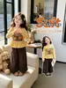 Conjunto de Primavera y Otoño para Niñas 2026 Nuevo Conjunto de Dos Piezas con Top de Dibujos Animados Elegante y Pantalones Anchos para Niña Tendencia