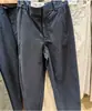 Calças de malha com silhueta feminina, calças casuais, calças de perna larga com corte curvo 483722/482287/486980