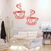 Pegatinas de pared acrílicas para taza de café, venta transfronteriza, 3D, tridimensionales, autoadhesivas, para decoración de pared, con espejo y lentes.