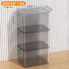 Caja de almacenamiento transparente para el hogar, caja de plástico para guardar juguetes y snacks, tamaño grande, engrosada, organizador de ropa para armario, cesta de almacenamiento