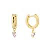 E0752 Pendientes de Moda Retro Francesa Diseño de Alta Gama para Mujer Transfronterizos Colgantes Forma de Gota Circonita Pendientes Sencillos