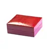 Caja Roja para Gemelos, Caja de Regalo de Terciopelo de Alta Gama, Caja de Empaque para Pendientes, Caja de Almacenamiento de Joyería con Tapa abatible y Patrón de Cocodrilo