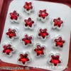 Estrella de Cinco Puntas de Circonio Estrella de Mar Multicolor Ocho Agujeros Flor de Cinco Pétalos Cuentas Espaciadoras Pulsera de Cristal con Cuentas DIY Accesorios para Pulseras y Collares