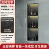 Oushumei Acero Inoxidable Empotrado Baño Acabado Metálico Producto Estante de Almacenamiento para Inodoro Gabinete Divisor