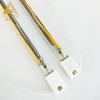 Lámpara infrarroja de cabeza cuadrada de 1000W de fibra de carbono chapada en oro, lámpara de calefacción infrarroja de un solo tubo IR, tubo de radiación único dorado