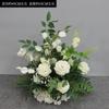 Guía de ruta de la serie Mori, simulación de boda con flores, mesa de flores, maceta, escenario de boda, diseño de escenario en T, área de bienvenida, flores decorativas