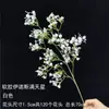 Materiais florais em tons de branco para salões de casamento, móveis para vitrines, adereços de flores de seda para decoração suave, arranjos de flores, marcadores de corredor, buquês artificiais atacado