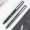 Logo Gravado High-End Brinde Publicitário para Reunião de Negócios 1.0 Tinta à Base de Óleo Preta Caneta Esferográfica Rotativa Personalizada