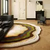 Alfombra Resistente a las Manchas y Fácil de Cuidar, Alfombra de Forma Especial Retro Imitación Cachemir para Dormitorio Antideslizante junto a la Cama, Alfombra Resistente a las Manchas para Sala de Estar del Hogar