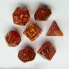 Un juego de 7 dados con elementos del Festival de los Fantasmas de Halloween, patrones festivos personalizados, traje multifacético, Juego de Mesa Dungeons & Dragons
