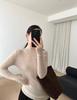 Fuente de EE. UU. Artículos C Modelo Nuevo Invierno 2025 Paquete de 48 Hilo Yangzi Alemán Cuello Medio Alto 100% Lana Merino Capa Base Top para Mujer
