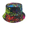 Sombrero de Pescador Estampado Transfronterizo, Reversible, Unisex, Sombrero Versátil con Protección Solar para Actividades al Aire Libre, Sombrero de Cubo Retro con Graffiti