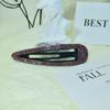 Clip BB de Diamantes Completos Estilo Coreano Hueco para Flequillo Horquilla de Pedrería Accesorios para el Cabello Horquilla Simple Hueca para Cabello Suelto Clip Lateral