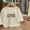 Camiseta de manga larga 100% algodón para bebé y niño pequeño, ropa de otoño para niños, nueva camiseta popular de primavera y otoño para niños y bebés