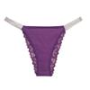 Cross-border sexy underwear mulheres oco laço cintura baixa cuecas cor sólida alta elástica fita de prata tanga das mulheres 6830