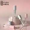 Tubo Cuadrado para Brillo de Labios, Tubo Transparente para Gloss de Labios, Tubo Vacío con Aplicador, Empaque de Plástico Portátil para Maquillaje, Logo Imprimible