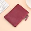 Porta-moedas de couro genuíno, bolsa para cartões masculina e feminina, mini bolsa de moedas de couro macio, bolsa para armazenamento de chaves, camada superior de couro de vaca, carteira pequena com zíper