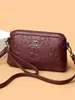 Bolso de Mujer 2026 Nueva Moda Bolso Cruzado Repujado Versátil Piel Suave Bolso de Hombro para Mujer Bolso de Alta Gama para Mamá de Mediana Edad