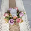 Velas de Folha de Bordo Rosa de Duas Cores, Guirlanda de Flores Artificiais, Atmosfera Romântica, Casamento, Decoração de Casa, Mesa de Natal, Enfeites de Quarto