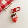 Chaveiro Pingente Vermelho Fuwa de Ano Novo Desenho Animado Fofo Acessórios para Pendurar em Mochila de Estudante Presente de Ano Novo Namorada