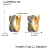 Pendientes Cruzados Europeos y Americanos de Moda Tachonados con Diamantes de Circonia 5A Brillantes, Joyería Elegante y con Estilo, Chapados en Oro Real de 18 Quilates, No se Desvanecen