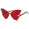 Gafas de Sol Mariposa Sin Marco Europeas y Americanas Moda Personalizadas Mariposa-formadas conjoined Gafas Populares de Internet Hip-hop Divertidas Gafas de Bola