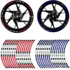 Fita Refletiva para Aro 17" 18" Adequada para Adesivos de Roda de Motocicleta Honda Kawasaki Listras para Aro de Carro