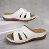 Sandalias Planas cosidas transfronterizas europeas y americanas, Nuevas de talla grande, punta abierta, casual, cuña ligera, suela gruesa, al por mayor, talla grande