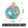 Los colgantes de flor y mariposa que gotean aceite se pueden mezclar y combinar para ventas transfronterizas. Accesorios DIY para collares, pulseras y joyería. Ventas directas del fabricante