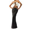 Falda Lápiz de Lunares Slim de Estilo Europeo y Americano de Verano para Mujer
