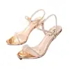 Zapatos de Tacón Alto para Mujer 2025 Nuevas Sandalias Transparentes de Moda Estilo Francés con Una Correa Tacones Altos Estilo Hada Verano Tacones Gruesos