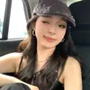 Gorra Retro Tachonada Estilo Coreano de Nicho para Mujer, Delgada para Sol de Primavera y Verano, Boina de Moda Estilo Japonés