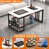 Mesa de centro en oferta para sala de estar, mesa de té simple para oficina en casa, juego fácil para preparar té para apartamentos pequeños, mesa de té integrada moderna