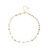Colar Pulseira Espaçador Cor Aço Titânio Colar Dopamina Feminino Aço Inoxidável ins Textura Europeia e Americana Conjunto Multicolor