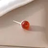Aretes de Cerámica con Cuentas de Ágata Natural, Frescos y Sencillos, Aretes de Cerámica Dulces y con Estilo, Tachuelas de Cerámica Únicas y Elegantes