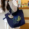 Bolsa de Lona para Estudiante, Bolso de Mano, Bolso de Hombro, Nuevo Estilo K, Sencillo, con Graffiti Lindo, para Mujer, Gran Capacidad, 2025
