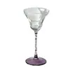 Vaso de Cristal de Tallo Alto con Patrón Espiral Morado Vidrio de Lujo Ligero Copa de Champán Copa de Cóctel Copa para Vino Tinto Copa para Whiskey Venta al por Mayor
