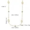 Collar Simple y Elegante de Nariz de Cerdo con Incrustaciones de Circonita, Pulsera de Acero Inoxidable para Mujer, Estilo Popular, Lujo Ligero, Nicho, Sensación de Alta Gama, Versátil
