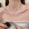 Collar irregular de luz de luna blanca, novedad 2025, para mujer, dulce, fresco y atractivo, con diseño de nicho de verano, cadena de clavícula avanzada.