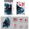 Decoraciones de Halloween Fantasma Femenino Creativo Manchado de Sangre Pegatinas Estáticas de Adhesión Atmósfera de Terror Huella de Mano de Sangre Parca Pegatinas para Vidrio Venta al por Mayor
