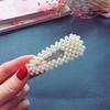 Horquilla de Perlas Popular en Internet Simple insBB Coreana y Japonesa Clip de una Sola Palabra Estilo Similar a Lin Xiaozhai Clip Lateral para Flequillo Clip de Pico de Pato Accesorios para el Cabello