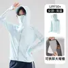 O Mesmo Estilo da Marca Banana, Roupa com Proteção Solar UPF50+ para Mulheres, Roupa de Pesca Respirável para Homens com Proteção UV para o Verão ao Ar Livre, com Aba Removível